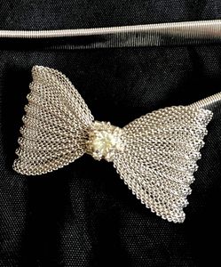 🎀🩶🖤🤍Silver Glam Bow Belt🩶🖤🤍🎀