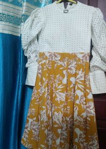 Floral & Eyelet Midi Dress