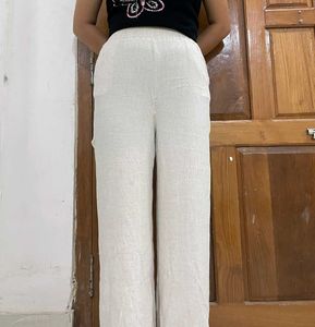 White Straight Pants