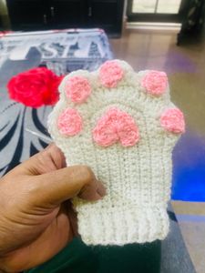 Crochet Catpaw Fingerless Gloves