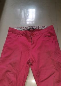 Womens  Pink Colour Skinny Jeans 28 Size