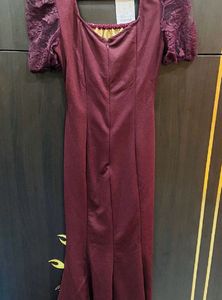 Dark Haze Clouding Lace Overlaid Bodycon dress