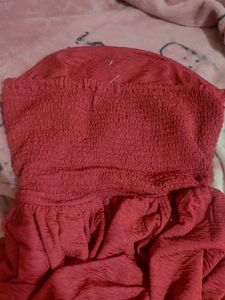 XL Red Mini Ruched Dress