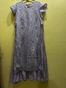 Avaasa Foil Print A-line Kurta Size L