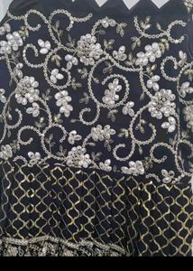 Embroidered Blouse with plazzo set choker duppata