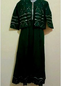 Green Embroidered Kurta Set