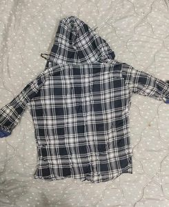 Plaid Flannel Hoodie Shirt