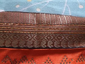 Elegant Orange Embellished Saree
