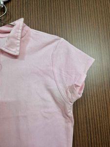 Baby Pink Ribbed Top | 36