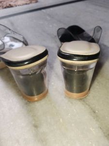 Clear Heel Mules - Size 4
