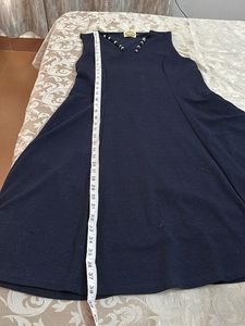 Navy Blue Embellished Dress