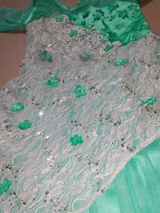 A Powder Blue Coloured Gown