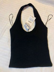 Black Halter Top