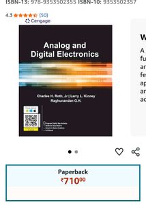 Analog And Digital Electronics  Cengage