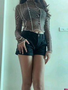 H&M Sheer Long-Sleeve Top
