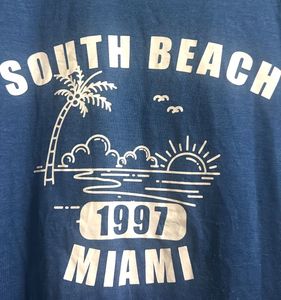 blue typographic oversized t shirt