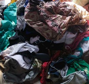 all types of clothes are tear , and clothe
