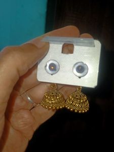 Gold Jhumka Earrings