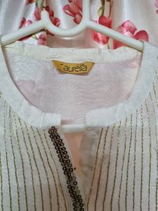 Silk Off White Kurta