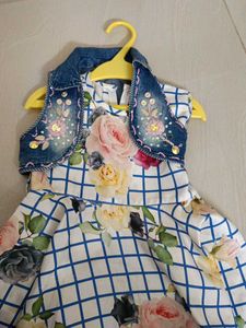 Beautiful Floral Frock With Jacket
