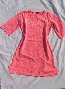 Pink Cute A Line Dress