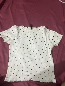 Ribbed Polka Dot Tshirt