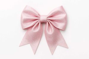 Pink Satin Hair Bow
