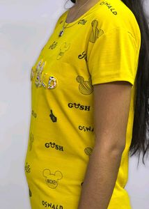 Half Sleeve Printed Tshirt For Girls