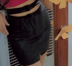 leather skirt with built in shorts