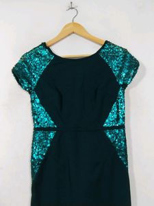 Miss Chase Dark Green Dress