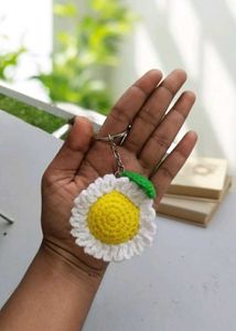 Daisy Crochet Keychain
