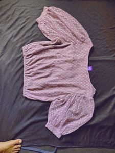 Athena Puff Sleeve Crop Top