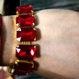 Elegant Ruby Red 4-Piece Jewelry Set