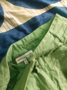 Green Cord Set Tie up Top