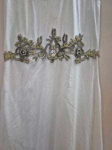 White Sequin Maxi Dress