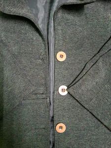 Charcoal Black Half Blazzer