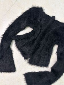 Y2K Fluffy  Long Sleeve Cardigan 🖤