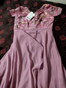 Miss Chase Georgette Fit and Flare Maxi Dress
