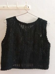 Crochet Floral Vest