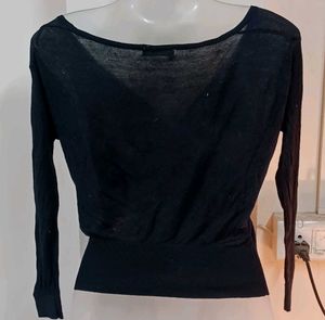 Black Button-Down Cardigan