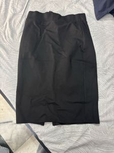 Black Button-Down Pencil Skirt