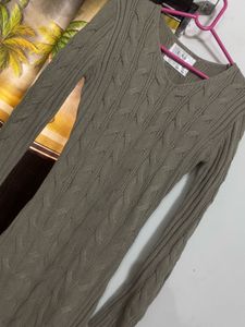 Winter Knitted Sweater Dress Long Sleeve