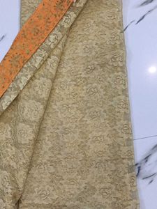 Elegant Lace Saree with Embroidery