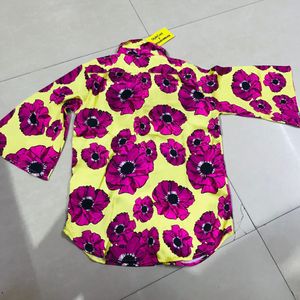 Floral Print Button-Down Shirt