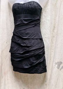13296. Sparkly Black Party Dress