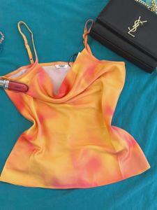 Tie-Dye Cowl Neck Cami Top