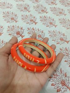 Beautiful Wooden Bangles Pair