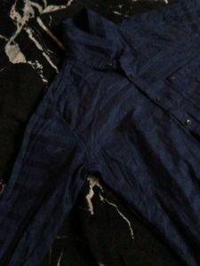 Navy Blue Button-Down Shirt