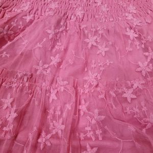 Girls Pink Tiered Dress