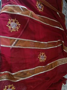 Beautiful Multicolour Saree With Blouse